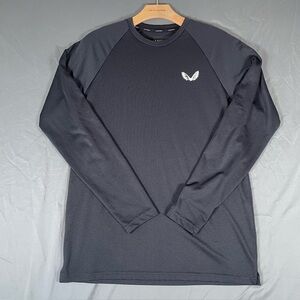 Castore T-Shirt Men's Small Black Long Sleeve Activewear Athletic Performance